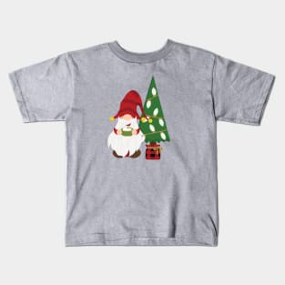 Christmas Gnome with Hot Chocolate Kids T-Shirt